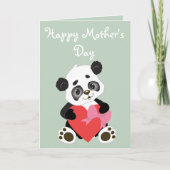 Adorable Panda Mother’s Day Karte (Vorderseite)