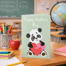 Adorable Panda Mother’s Day Karte
