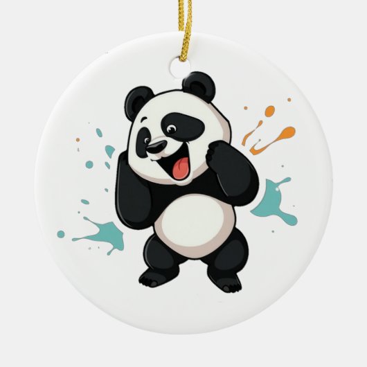 Adorable Panda Pendant - Eine charmante Touch für Keramik Ornament (Vorne)