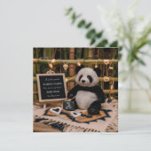 Adorable Panda Plushie Pregnancy Ankündigung (Stehend Vorderseite)