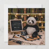 Adorable Panda Plushie Pregnancy Ankündigung (Vorderseite)