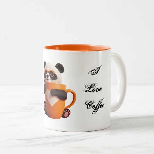 Adorable Panda Print Tasse (VorderseiteRechts)