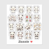 Adorable Panda Vinyl Sticker (Blatt)