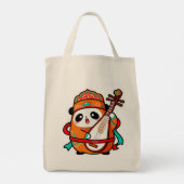 Adorable Panda with Pipa Tote Bag Tragetasche (Rückseite)