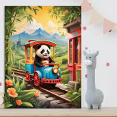 Adorable Panda Züge AI Art Poster