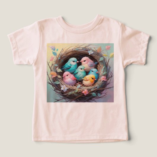 Adorable Pastel Baby Birnen in einem Blumengarten (Design Vorderseite)