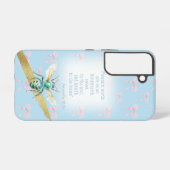 Adorable Pastel Blue Pink Bow Faith Turquoise Bee Samsung Galaxy Hülle (Rückseite (Horizontal))