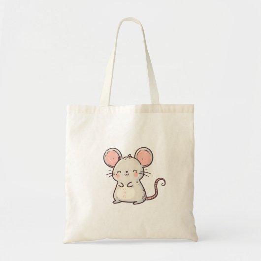 Adorable Pastel Mouse - Kawaii Niedliches Design Tragetasche (Vorne)