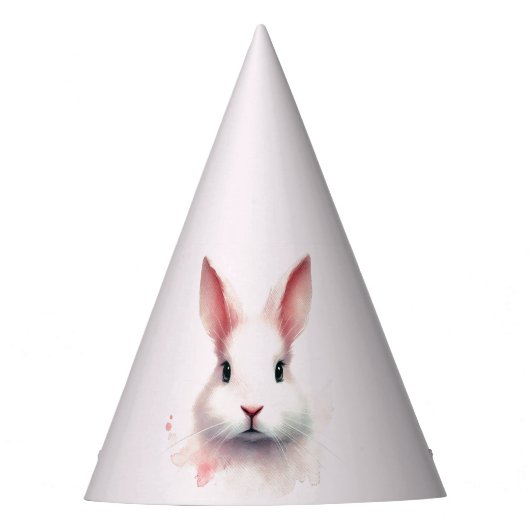 Adorable Pastel Pink Bunny Party Hat Partyhütchen (Vorderseite)