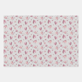 Adorable Pastel Pinks Wrapping Paper Sheets Geschenkpapier Set