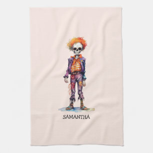 Adorable Pastel Zombie - Niedliches Halloween Geschirrtuch