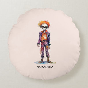 Adorable Pastel Zombie - Niedliches Halloween Rundes Kissen