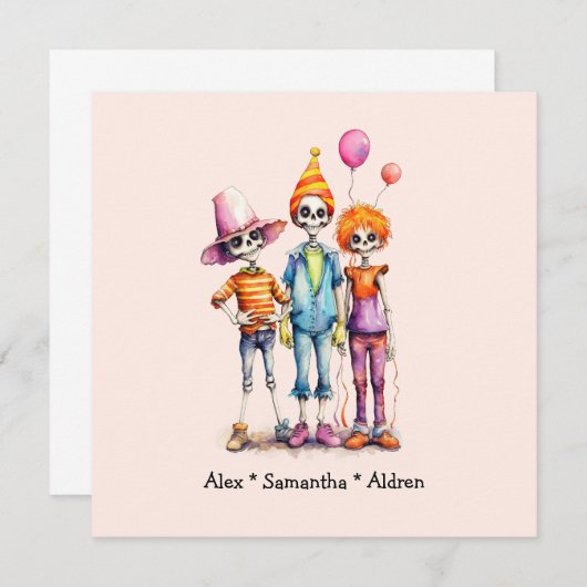 Adorable Pastel Zombie Trio - Niedliches Halloween (Vorne/Hinten)