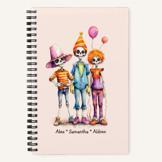 Adorable Pastel Zombie Trio - Niedliches Halloween Notizblock (Vorderseite)