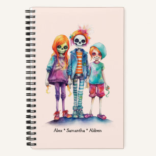 Adorable Pastel Zombie Trio - Niedliches Halloween Notizblock