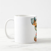 Adorable Patchwork Dog #5 Digitale Kunst Kaffeetasse (Links)