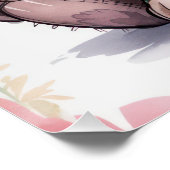 Adorable Patchwork Puppy with Big Eyes - Whimsical Poster (Ecke)