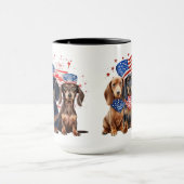 ADORABLE PATRIOTISCHE DACKEL HUNDE TASSE (Zentrum)