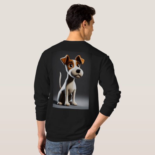 "Adorable Paws: Sweet Puppy Design T-Shirt" T-Shirt (Schwarz voll)