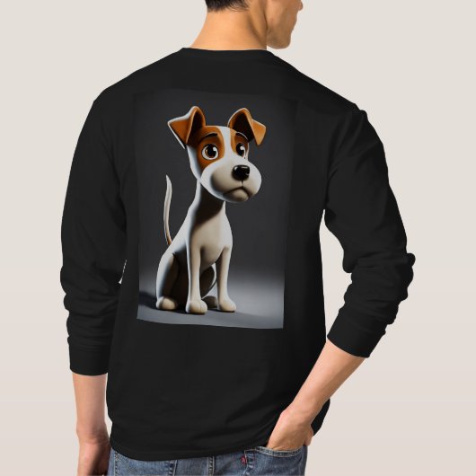 "Adorable Paws: Sweet Puppy Design T-Shirt" T-Shirt (Rückseite)