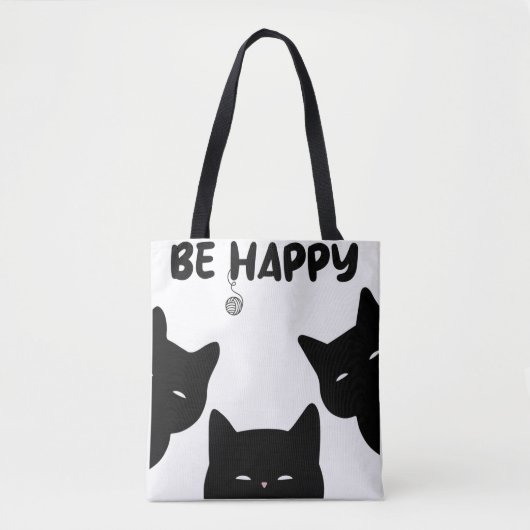Adorable Peeking Cats Tote Bag Tasche (Vorderseite)