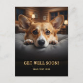 Adorable Pembroke Welsh Corgi Get Well Postkarte (Vorderseite)