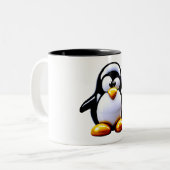 Adorable Penguin Zweifarbige Tasse (Vorderseite Links)