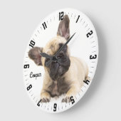 Adorable Personalisiert Hunde Foto Große Wanduhr (Winkel)