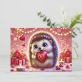 Adorable Personalisiert Valentinstag Card Feiertagskarte (Stehend Vorderseite)