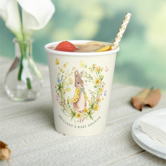 Adorable Peter Rabbit Wildblume Kinderdusche Pappbecher (In Situ)