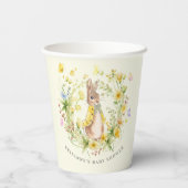 Adorable Peter Rabbit Wildblume Kinderdusche Pappbecher (Rückseite)