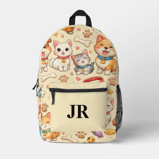 adorable pets bedruckter rucksack (Vorderseite)