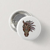 Adorable pfergekopf metallisierte Pferdekopf Button (Vorne & Hinten)