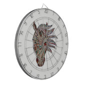 Adorable Pfergekopf metallisierte Pferdekopf Dartscheibe (Vorderseite Links)