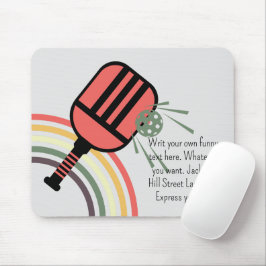 Adorable Pickleball Classic 80er gestreift fügen T Mousepad