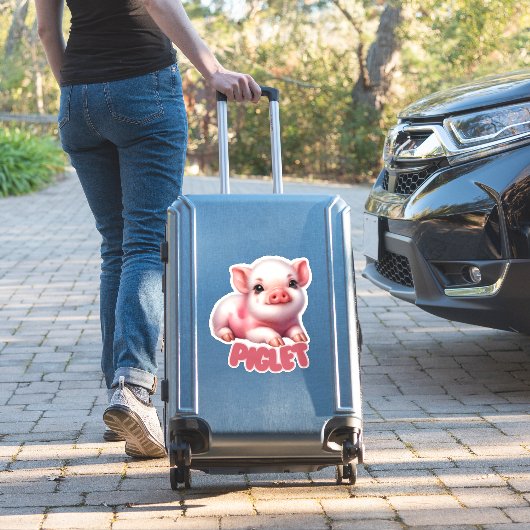 Adorable Piglet - Kinderzimmer Aufkleber (Koffer Insitu)