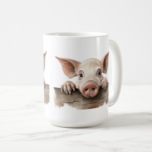 ADORABLE PIGLETTE ÜBER ZENTRUM KAFFEETASSE (VorderseiteRechts)