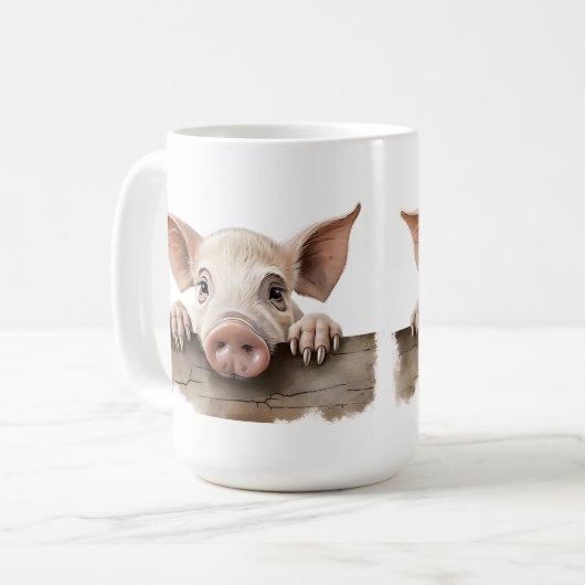 ADORABLE PIGLETTE ÜBER ZENTRUM KAFFEETASSE (Vorderseite Links)