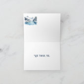 Adorable Pinguin Familie Unser Iglu zu dir Dankeskarte (Innenseite)