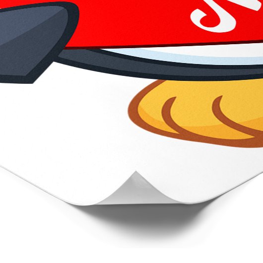 Adorable Pinguin Holding Be Mine Herz Poster (Ecke)