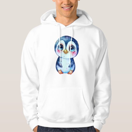 Adorable Pinguin im Schnee Hoodie (Vorderseite)