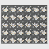 Adorable Pinguin Kids Boy Girl Happy Birthday Geschenkpapier (Flach)