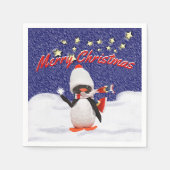 Adorable Pinguin Ornament Adventure Park Serviette (Vorderseite)