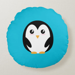 Adorable Pinguin Pillow Rundes Kissen