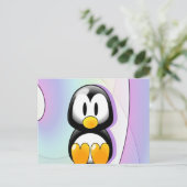Adorable Pinguin Postkarte (Stehend Vorderseite)