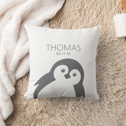 Adorable Pinguin Throw Kissen (Decke)