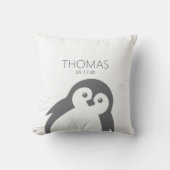 Adorable Pinguin Throw Kissen (Vorderseite)