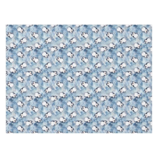 Adorable Pinguin Winter Baby Dusche Tablette Tischdecke (Vorderseite (Horizontal))
