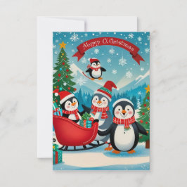 Adorable Pinguine Einladung