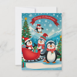 Adorable Pinguine Einladung